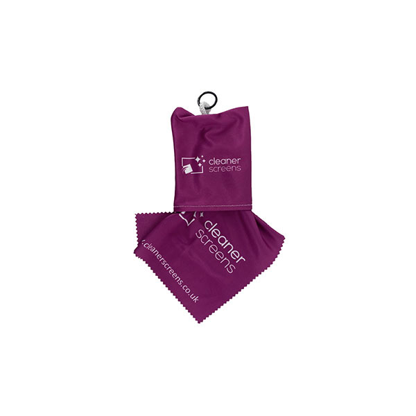 Branded Screen Cleaner with Pouch and Keyring Attachment