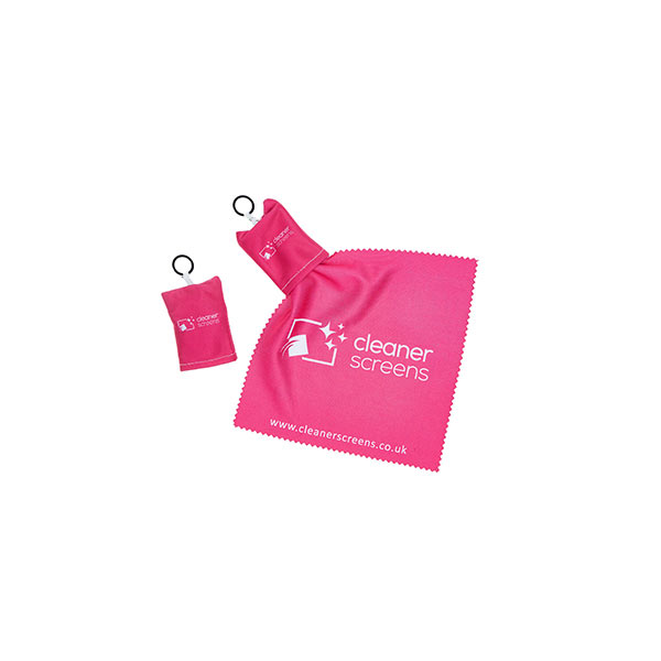 Custom Branded Screen Cleaner with Pouch and Keyring Attachment